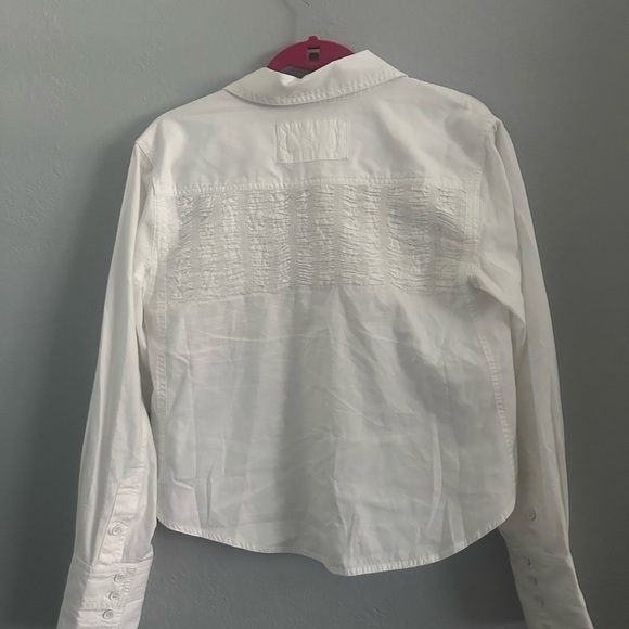 Free People Ruffled Button Down - Picture 4 of 5